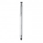 Bolígrafo elegante de aluminio con lineas decorativas          